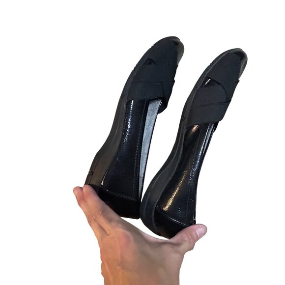 LifeStride Womens Black Patent Slip-On Flats With Elastic Straps 6 LIFE-BLACK-6 - Picture 5 of 7